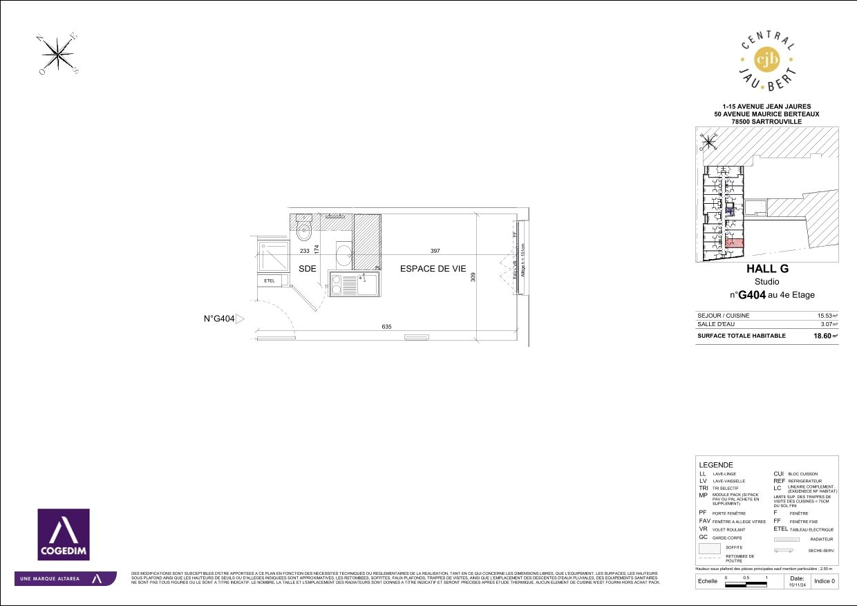 CENTRAL JAU.BERT - NUE PROPRIETE - T1