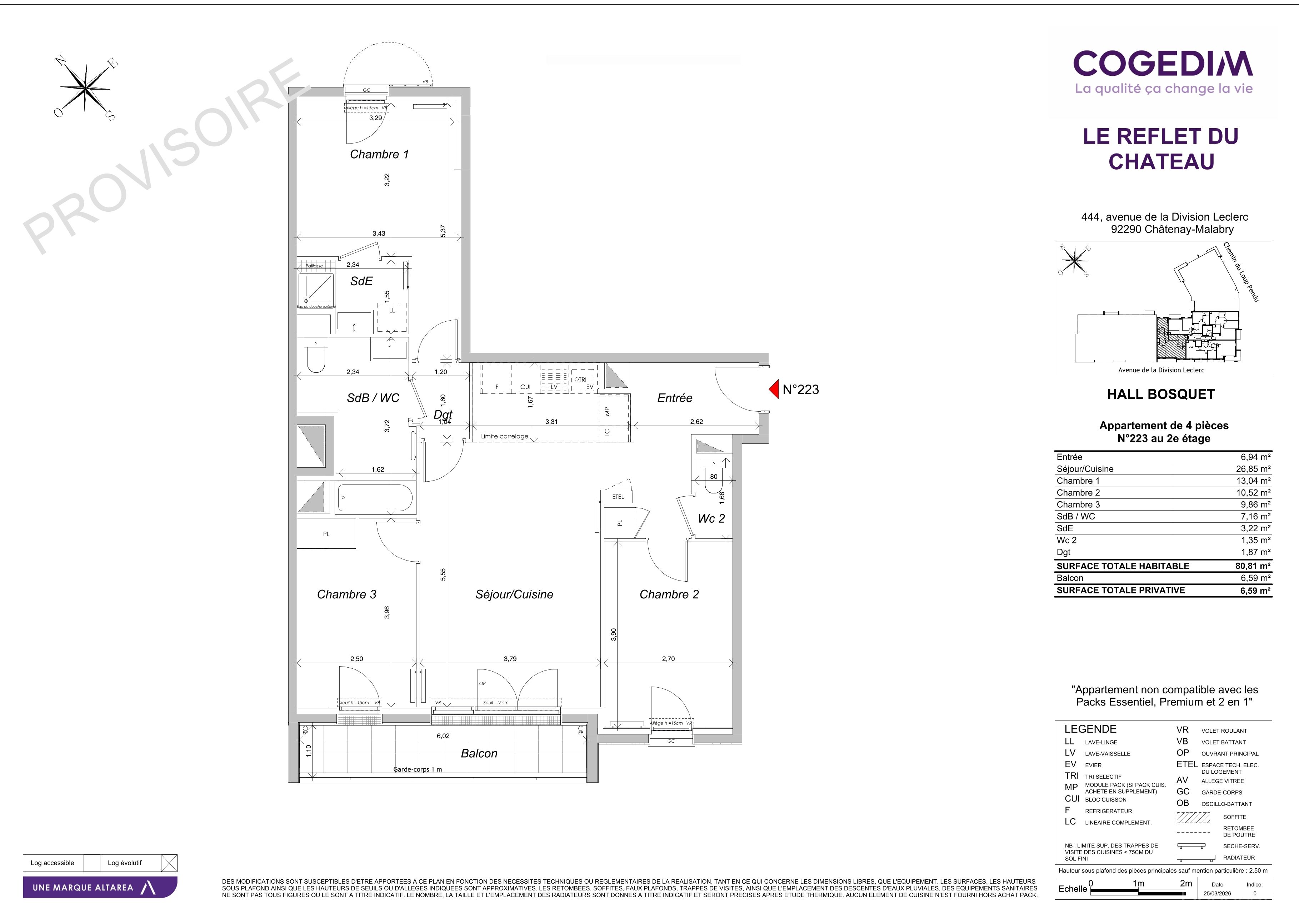 Plan du lot 223