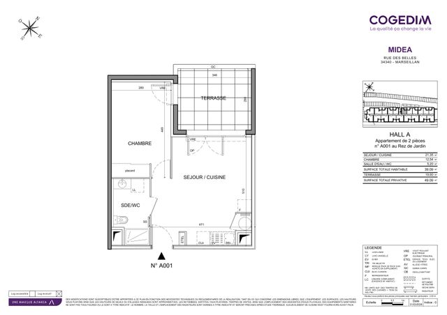 Plan lokalu A001