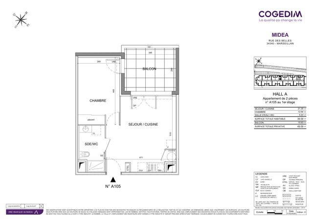 Plan lokalu A105