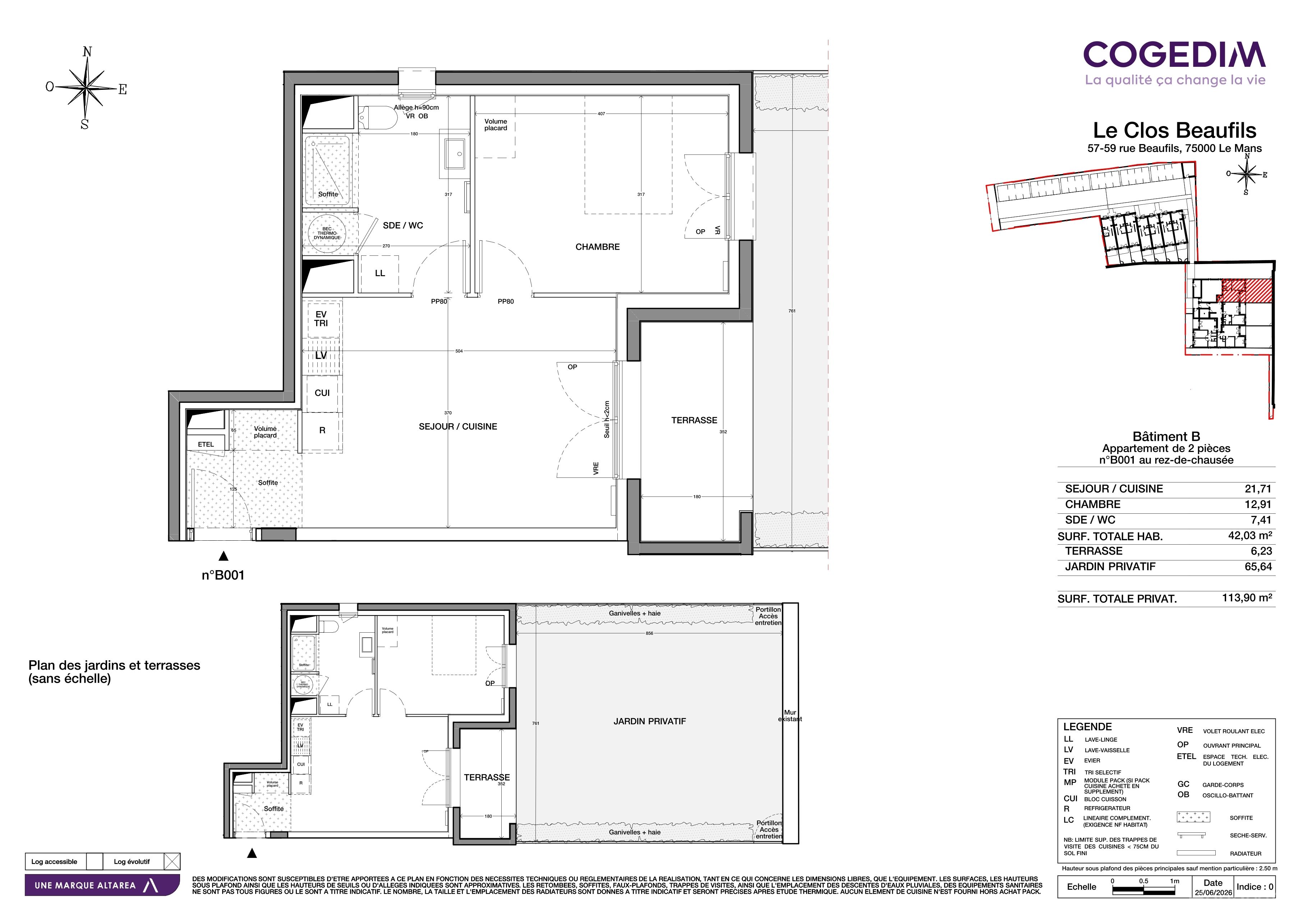 Plan du lot B001