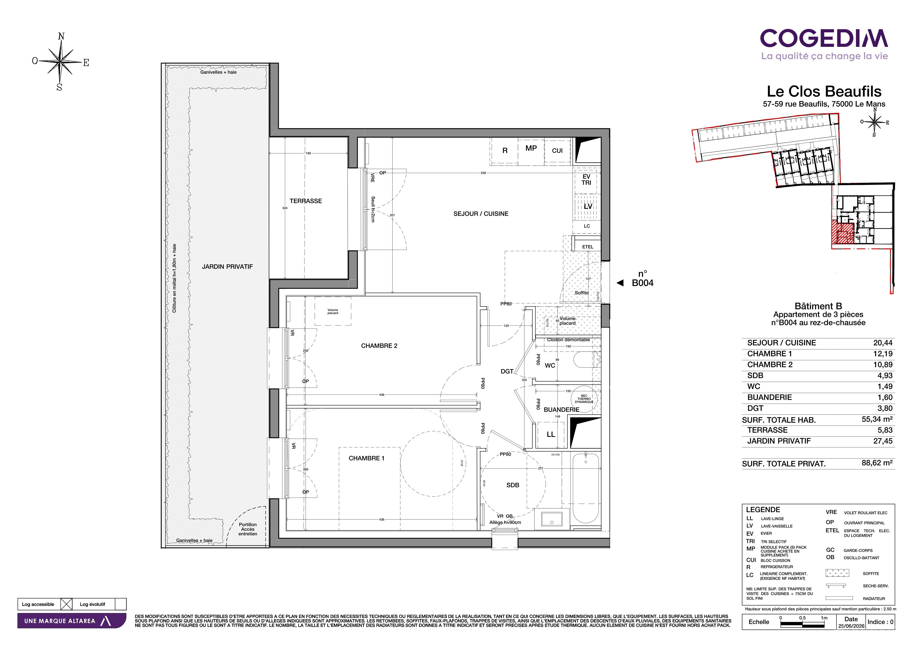Plan du lot B004