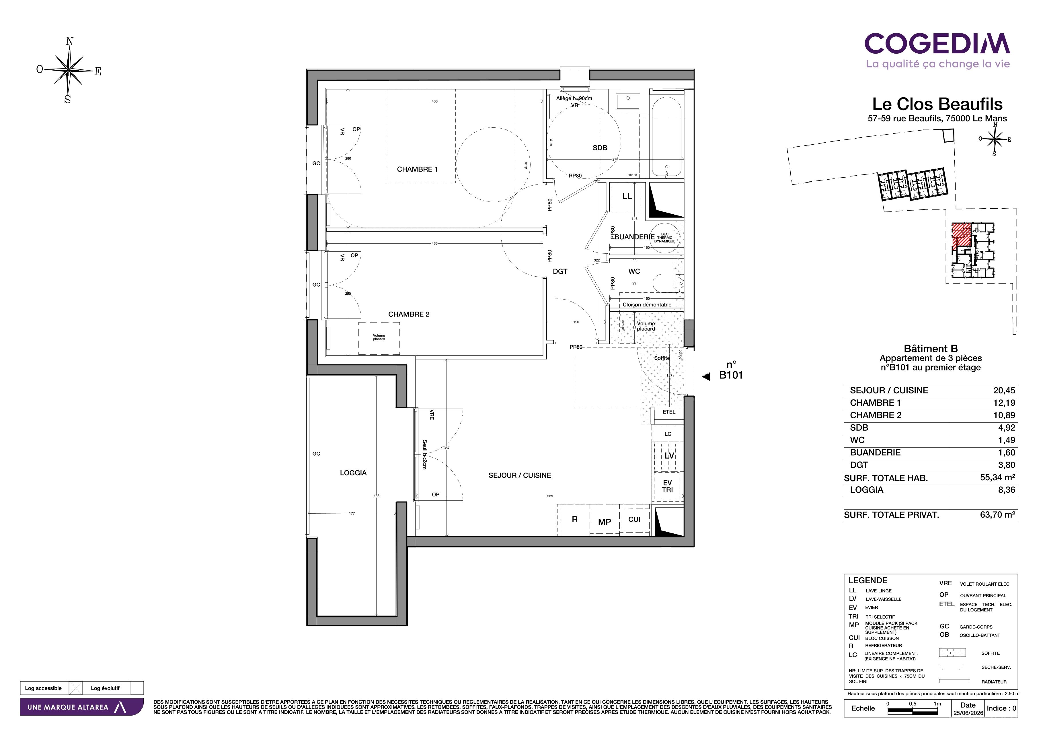 Plan du lot B101