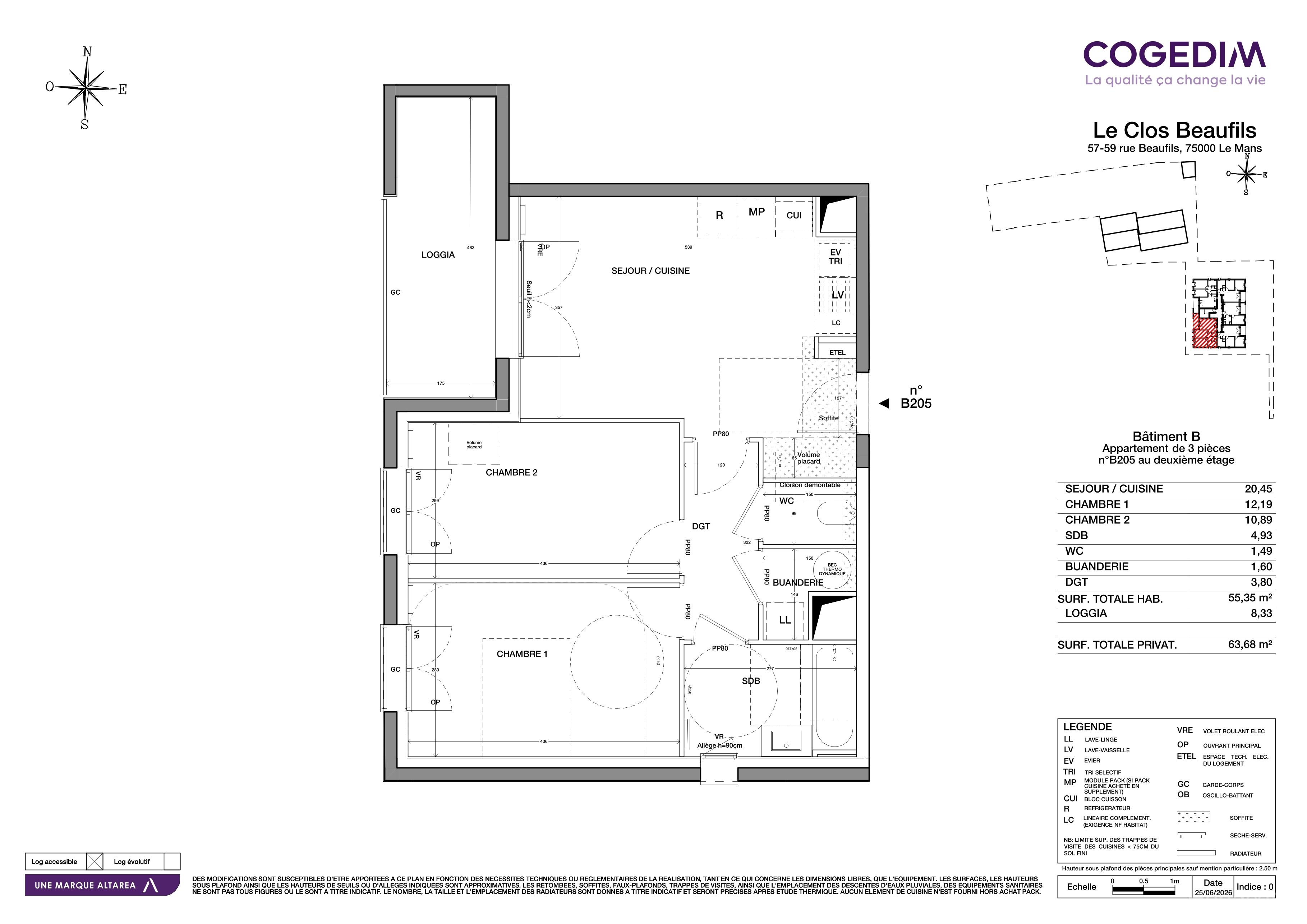 Plan du lot B205