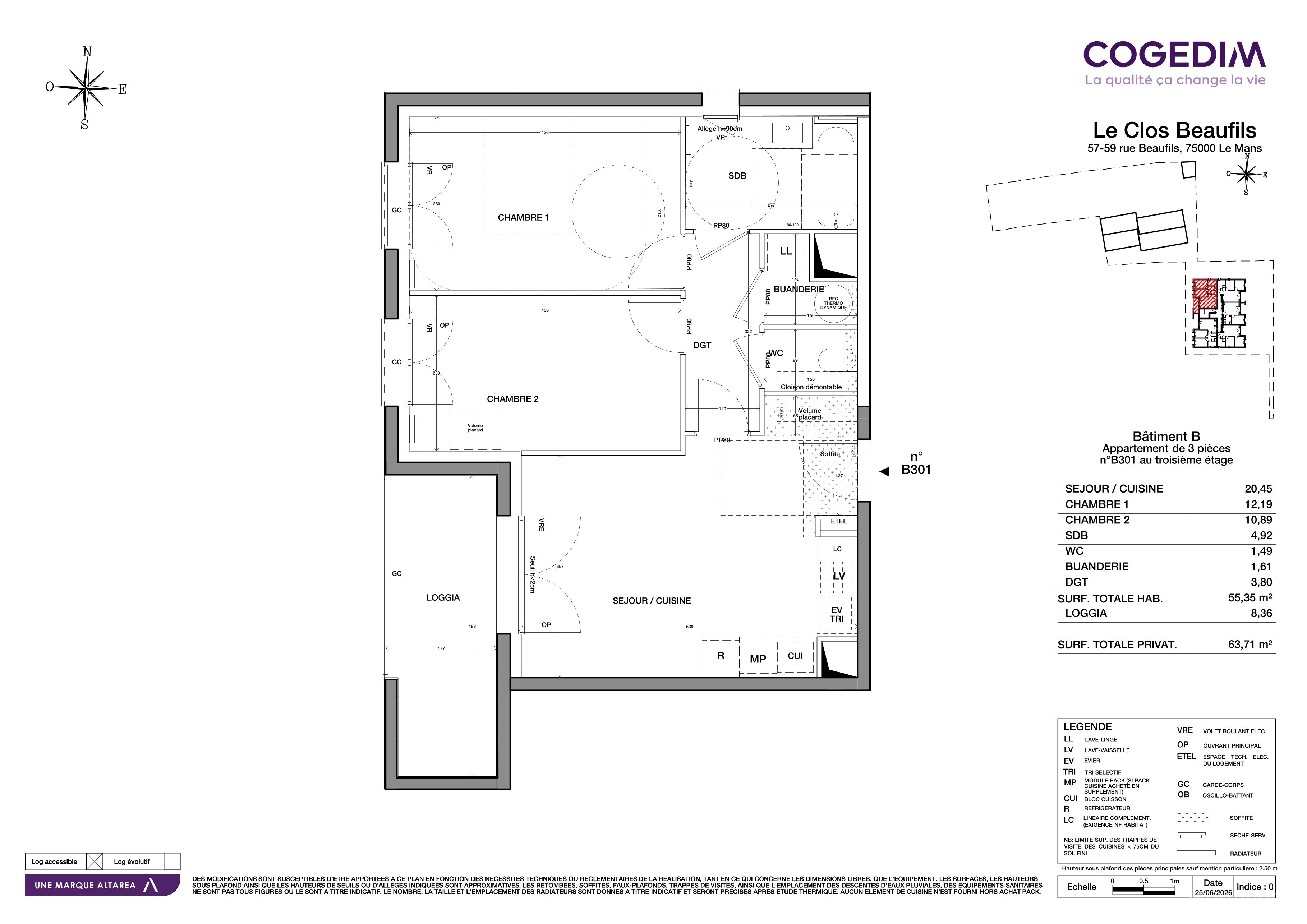 Plan du lot B301