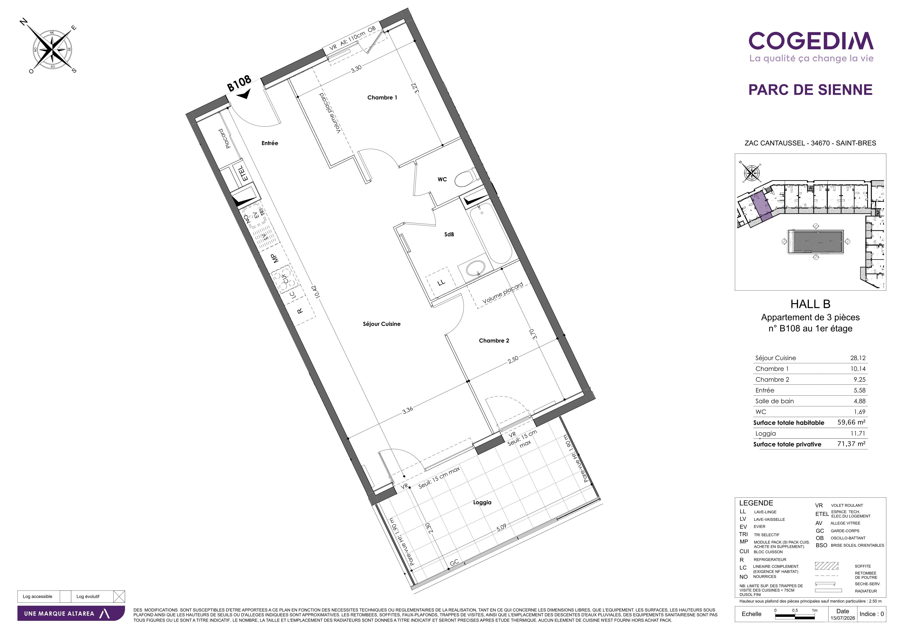 Plan du lot B108