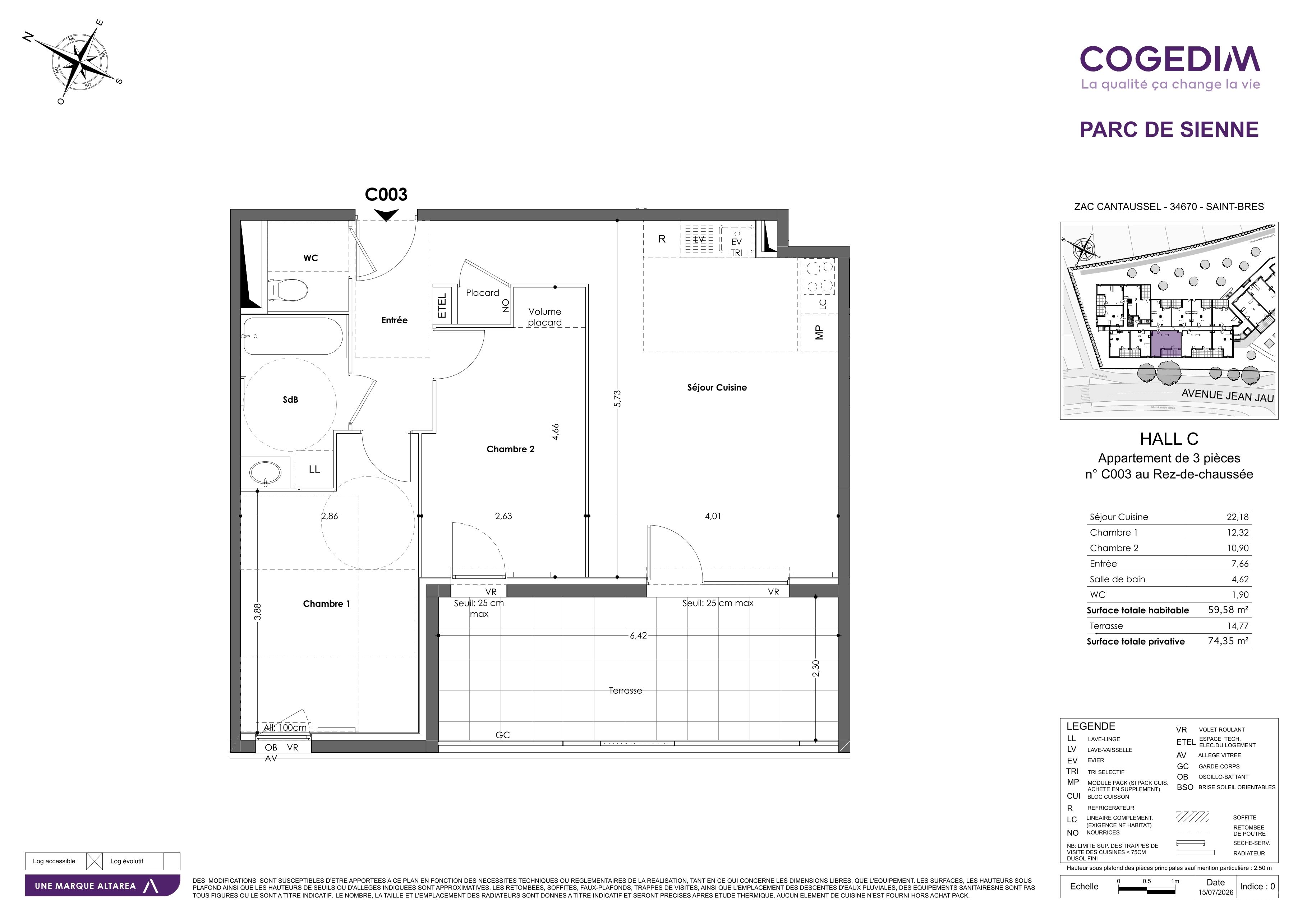 Plan du lot C003