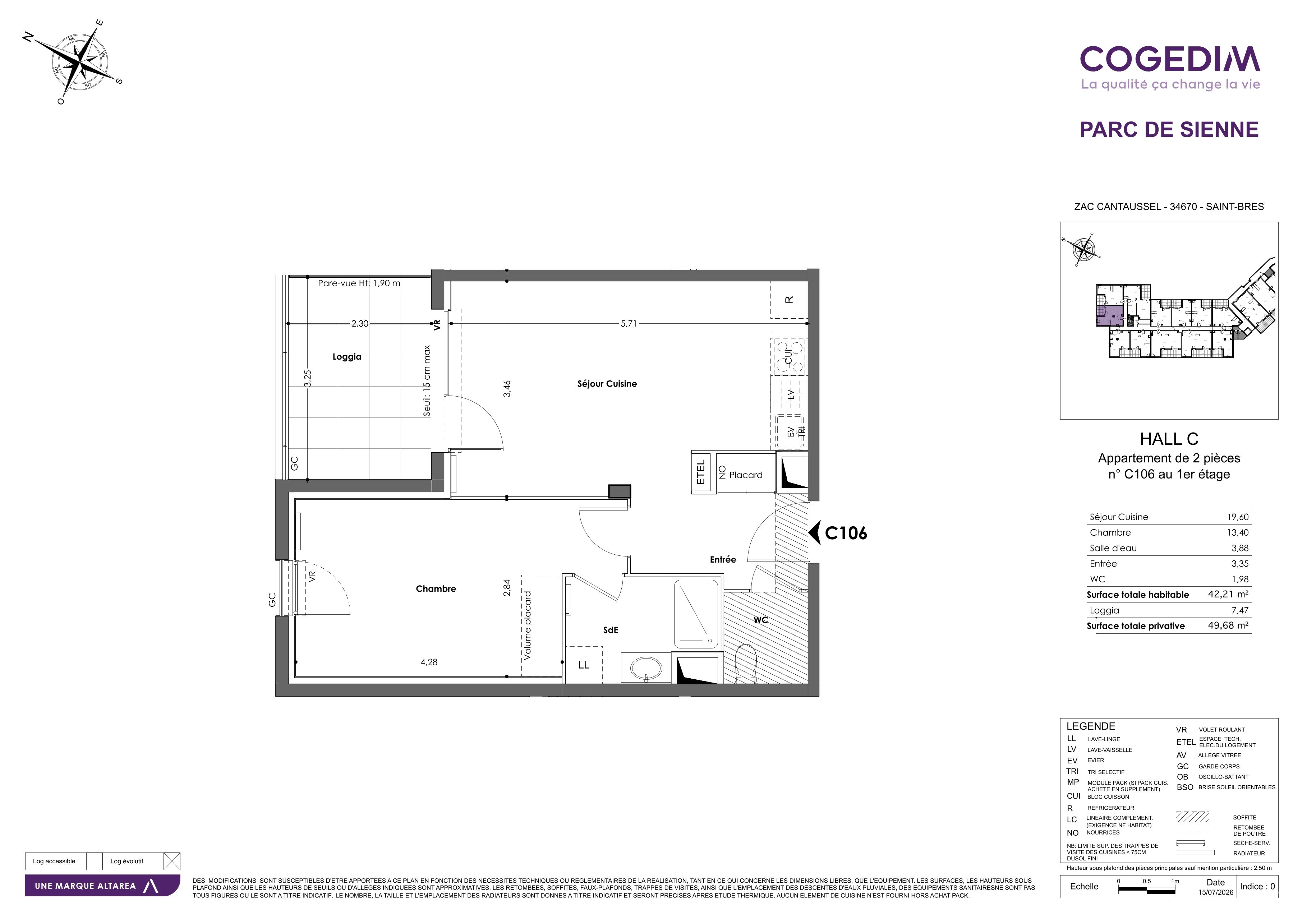 Plan du lot C106