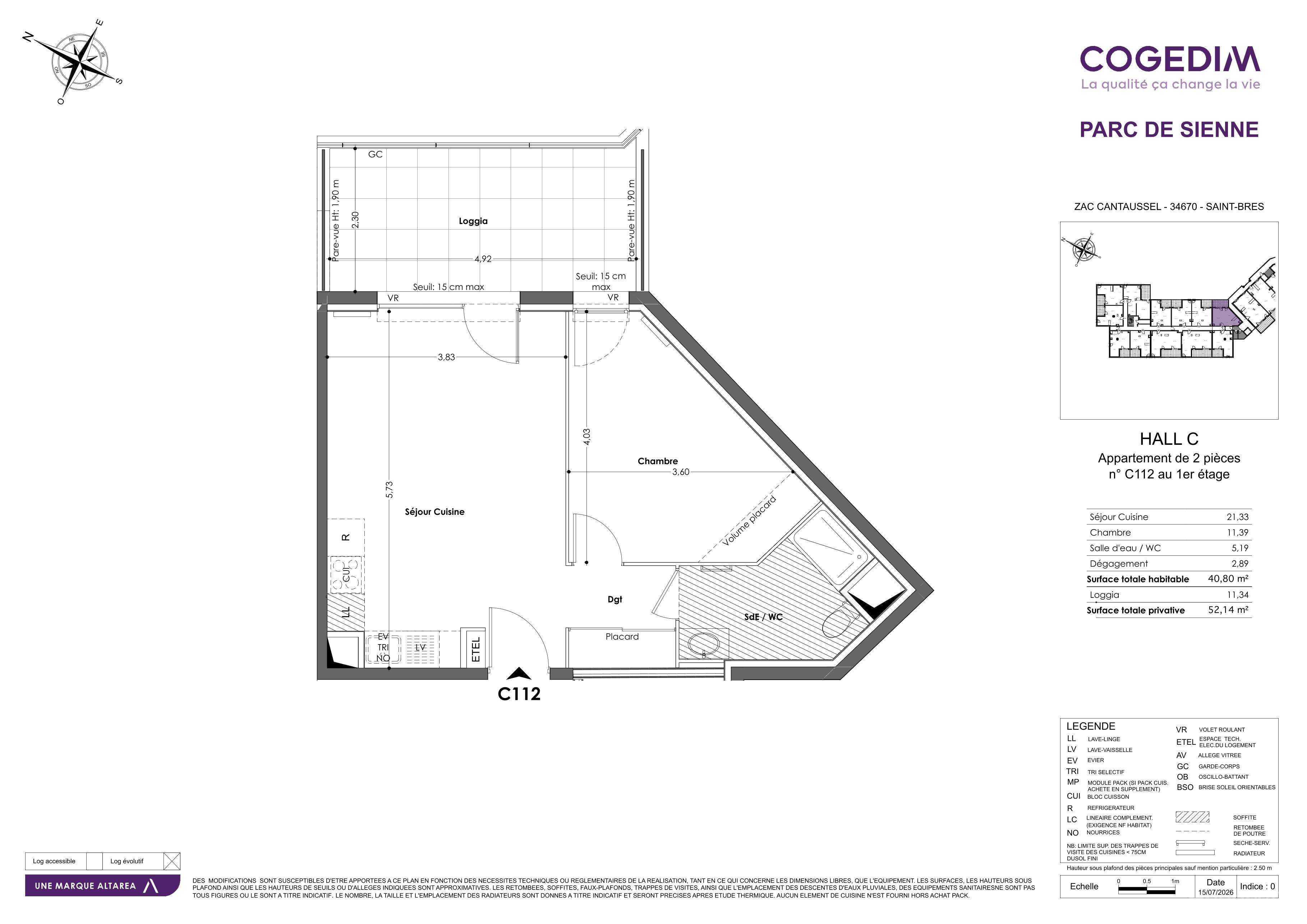 Plan du lot C112