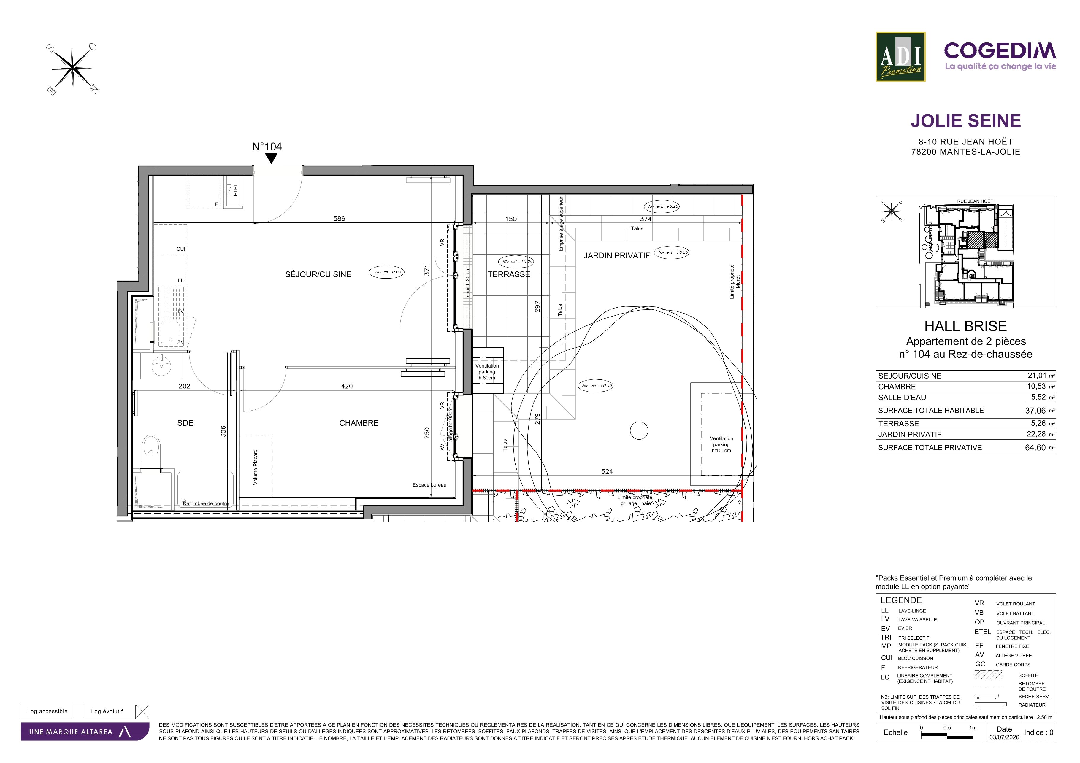 Plan du lot 104