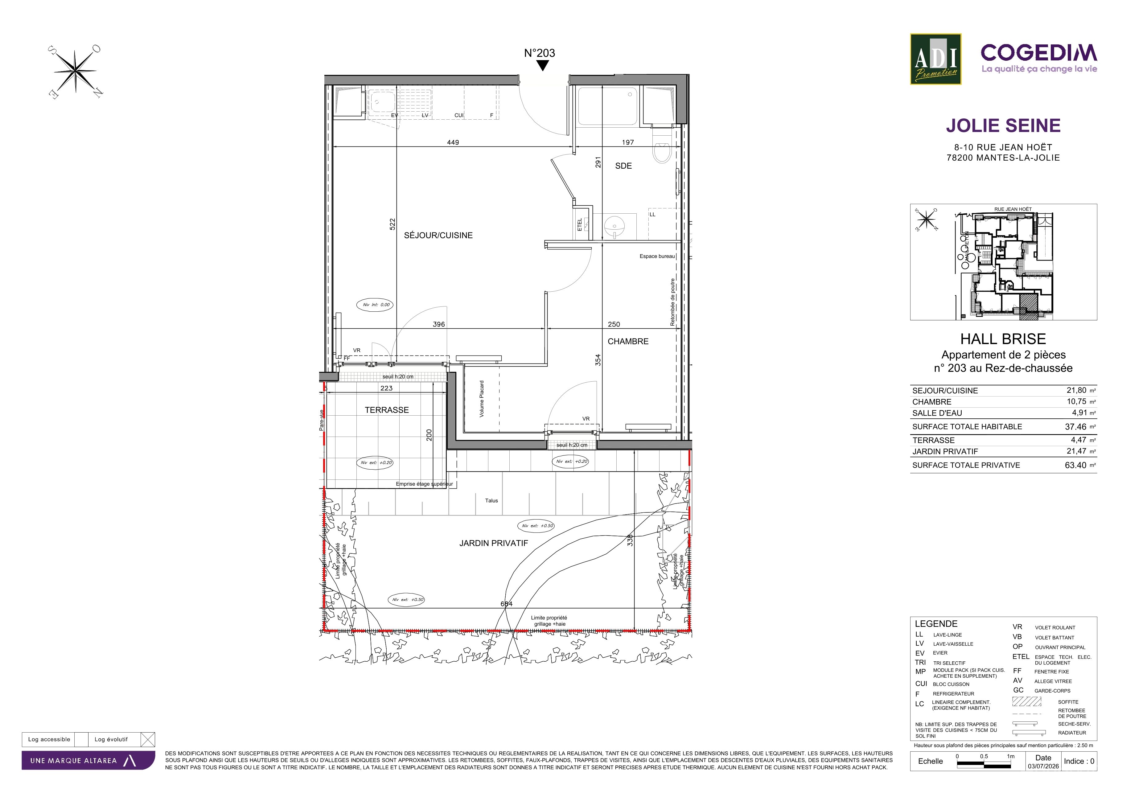 Plan du lot 203