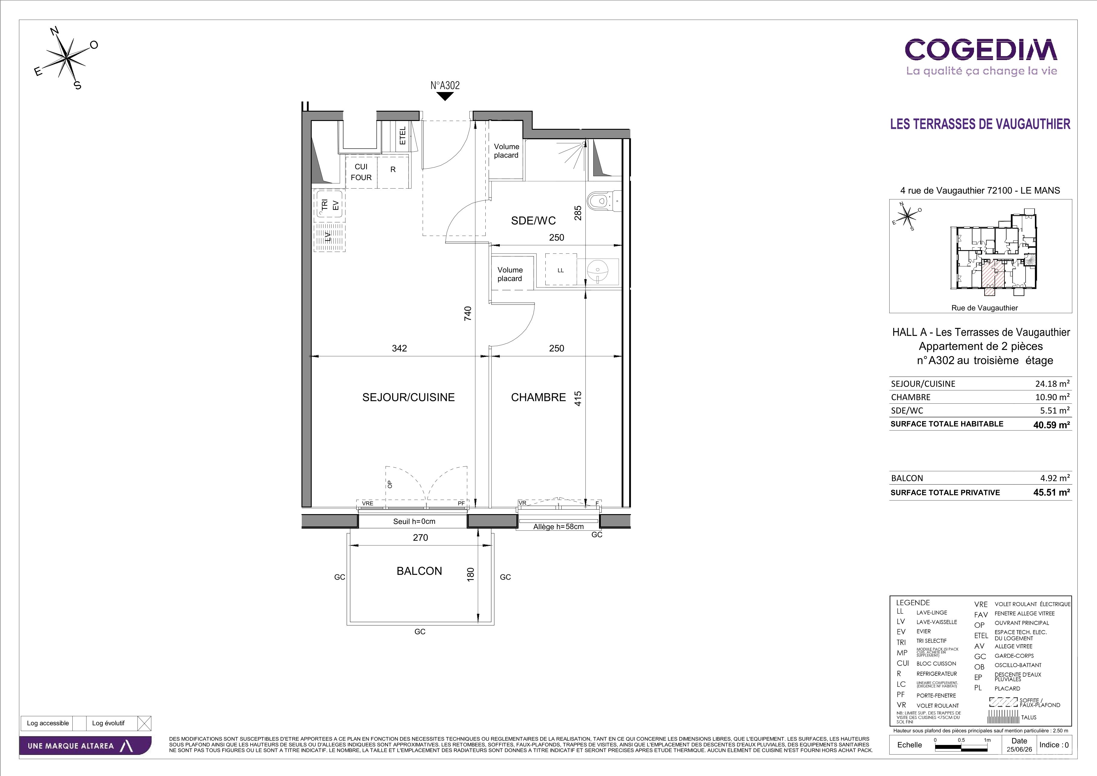 Plan du lot A302