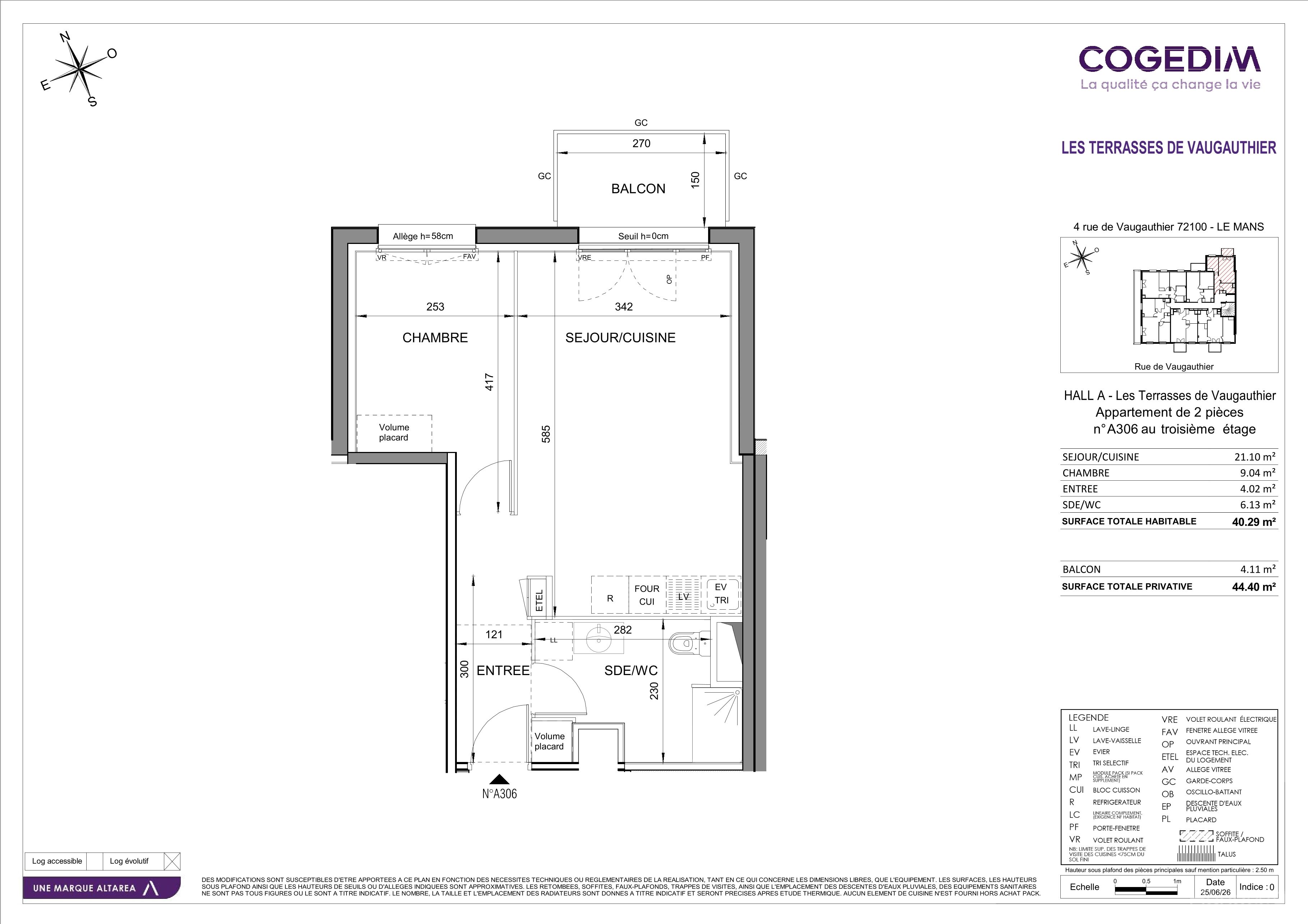 Plan du lot A306