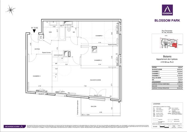 Plan du lot 2136