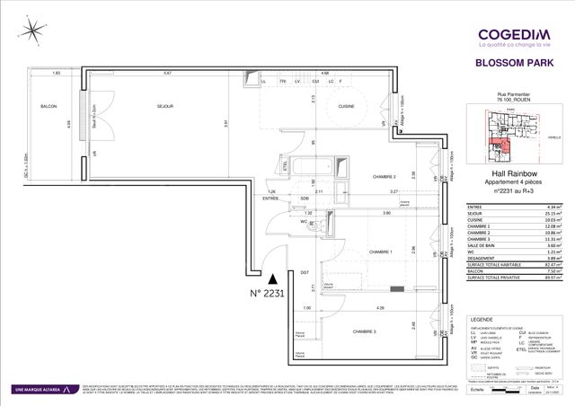 Plan du lot 2231