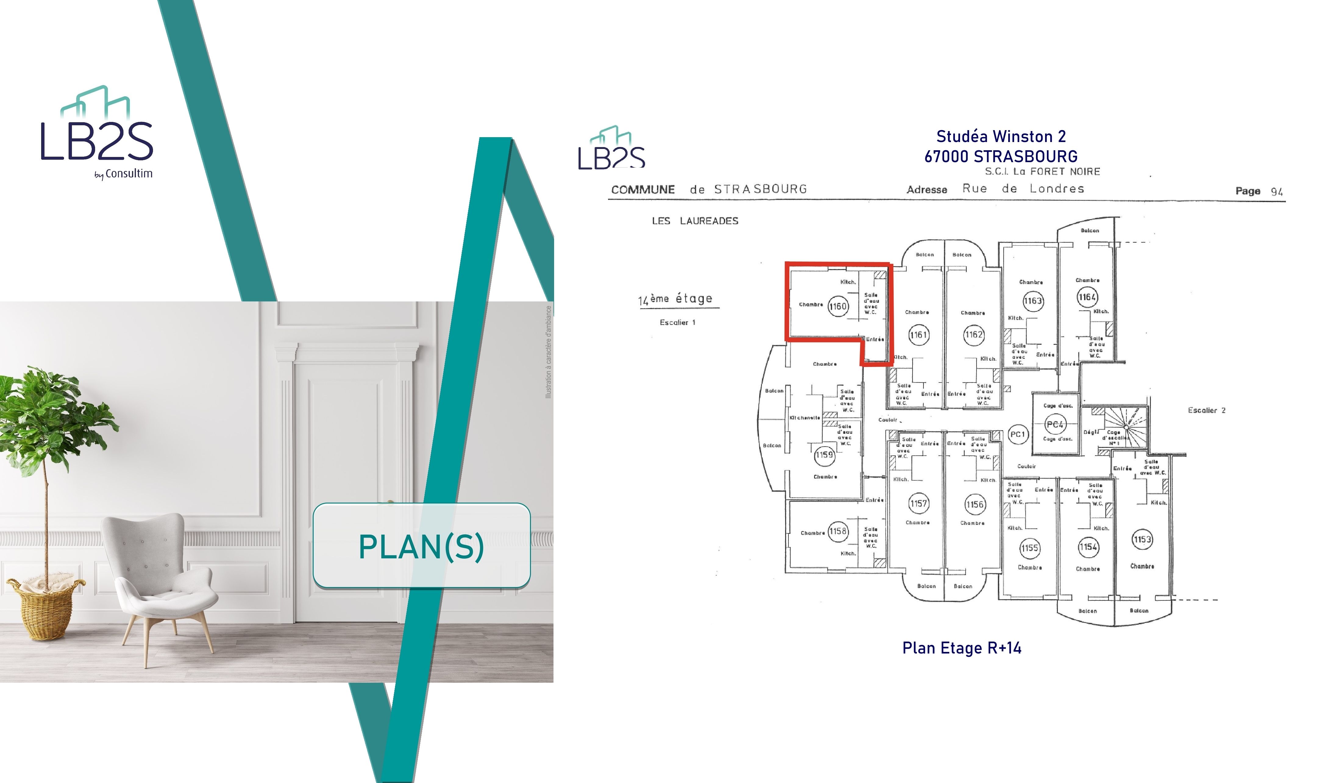 Plantegning for lot 1160