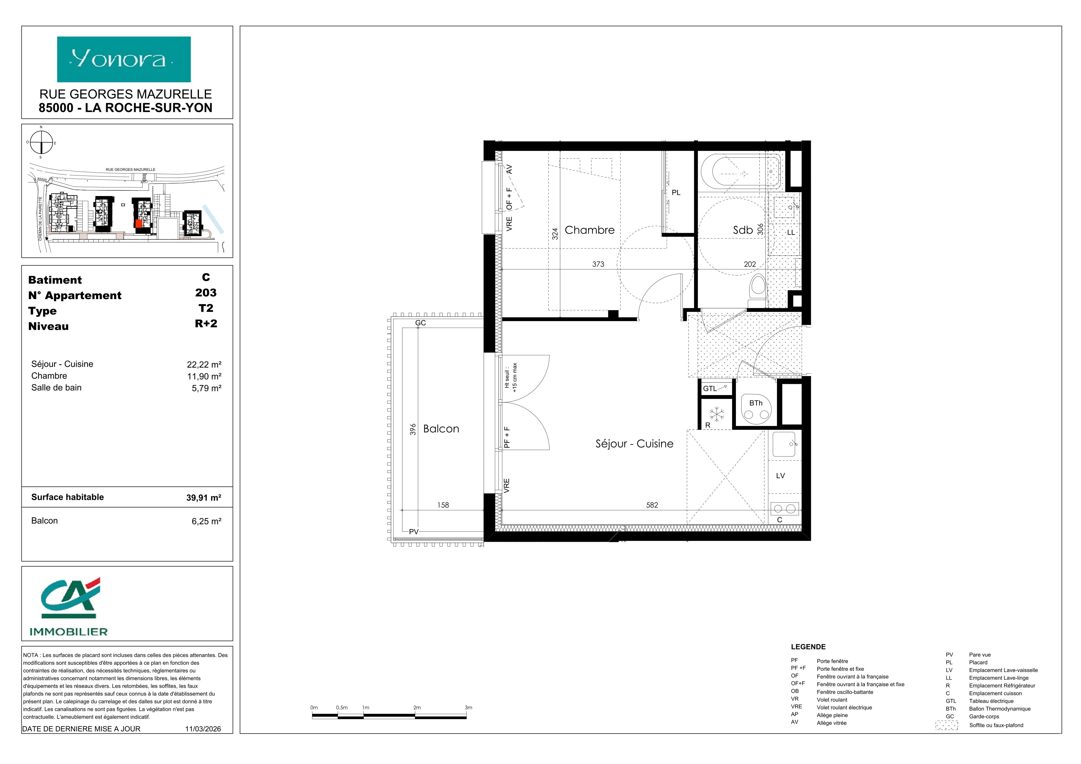 Plan du lot C203