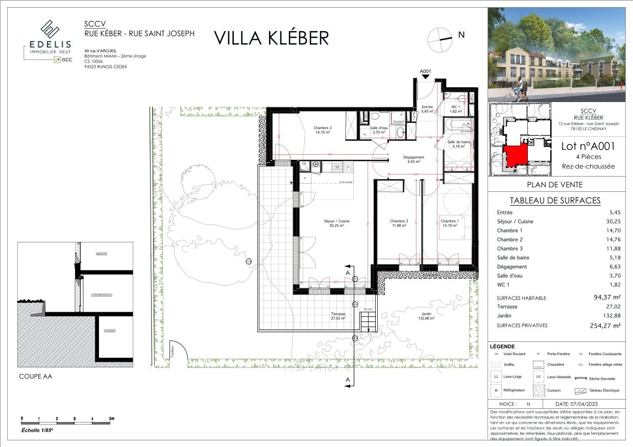 Plan du lot A001
