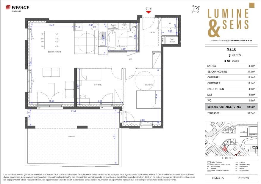 Plan du lot G1.15