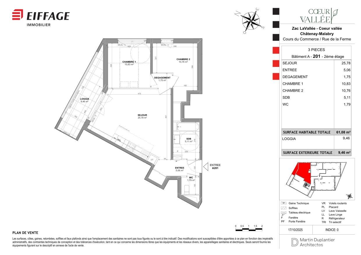 Plan du lot A201