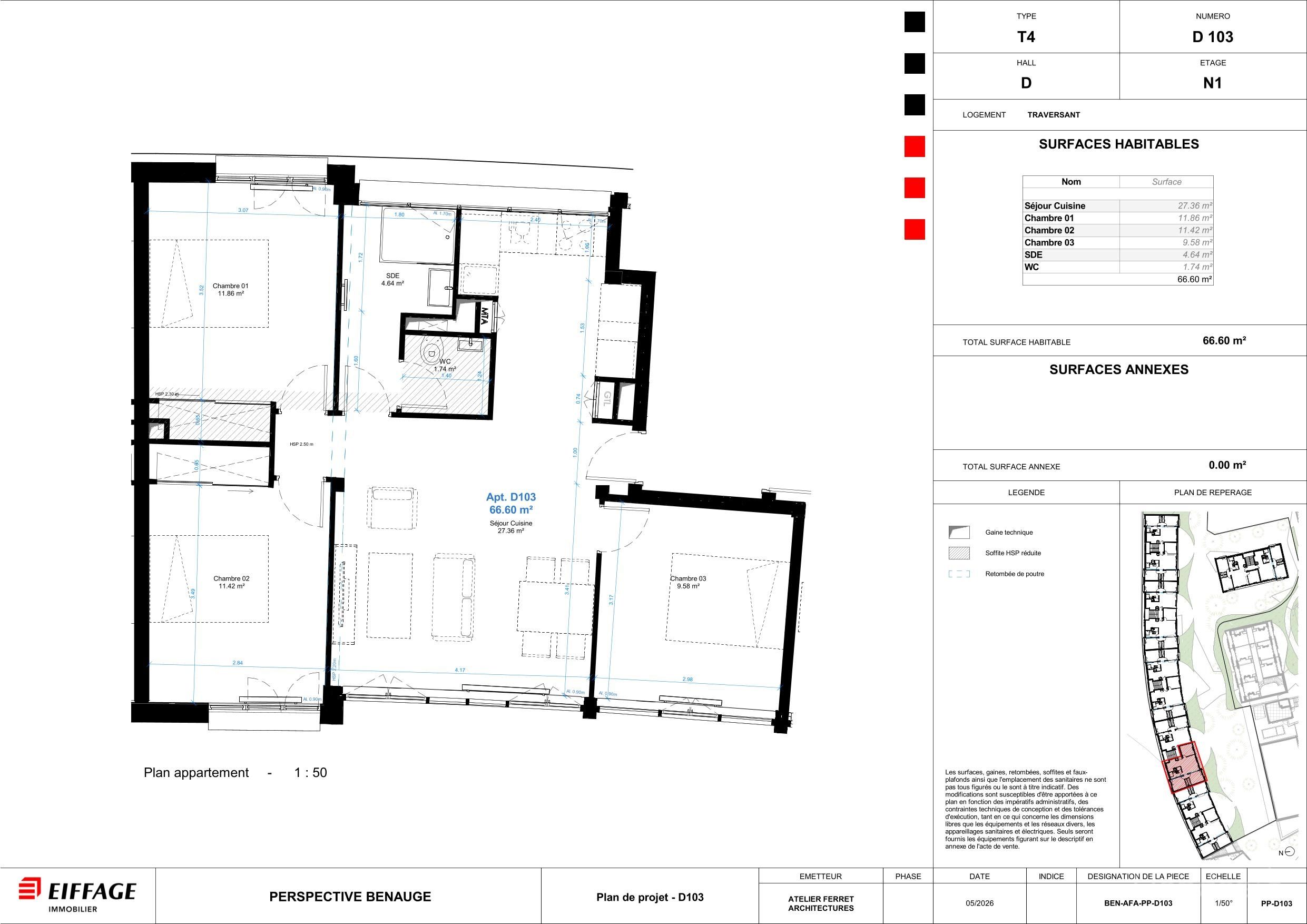 Appartement T3 neuf à Bordeaux