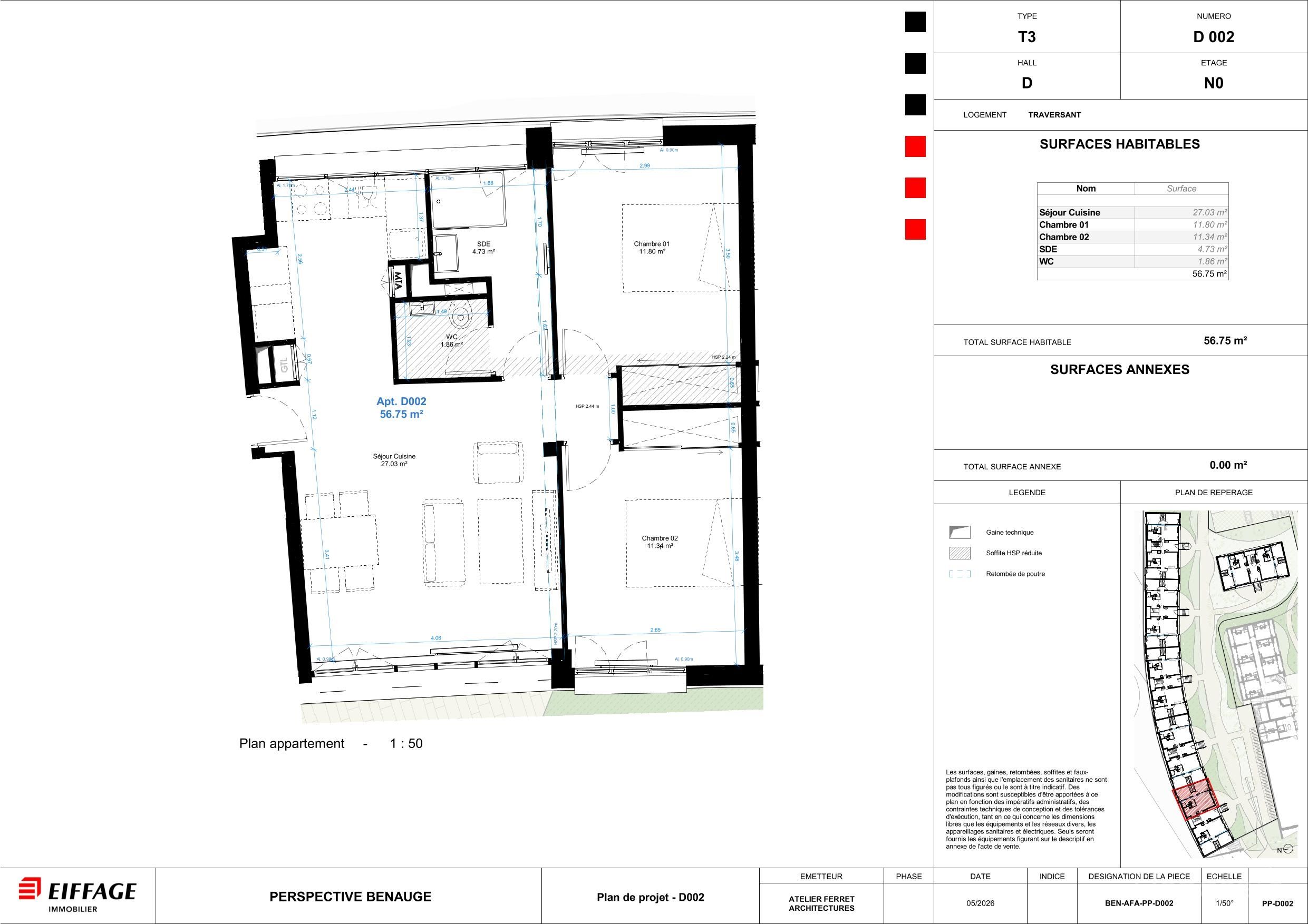Appartement T3 neuf à Bordeaux