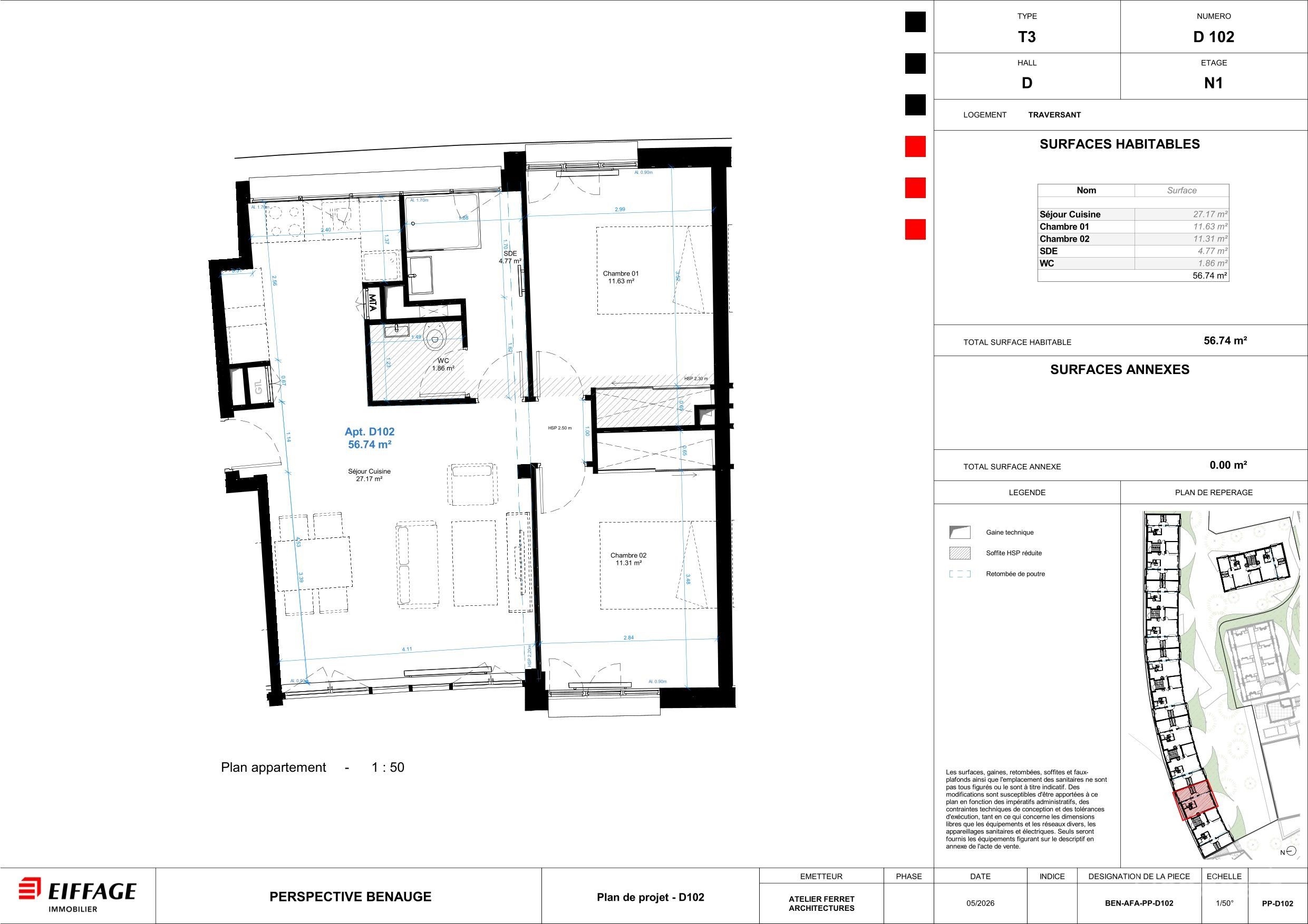 Appartement T3 neuf à Bordeaux