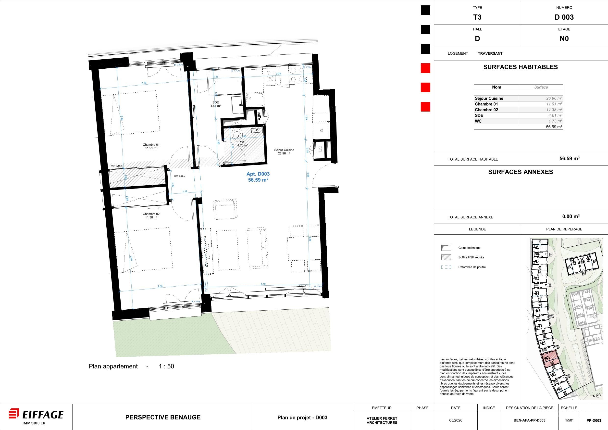 Appartement T3 neuf à Bordeaux