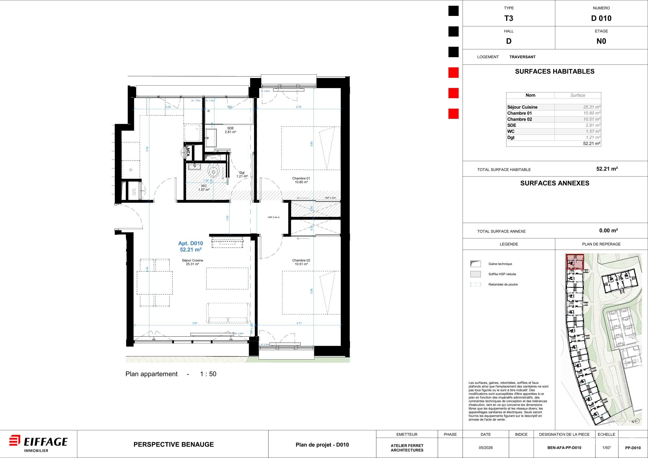 Appartement T3 neuf à Bordeaux