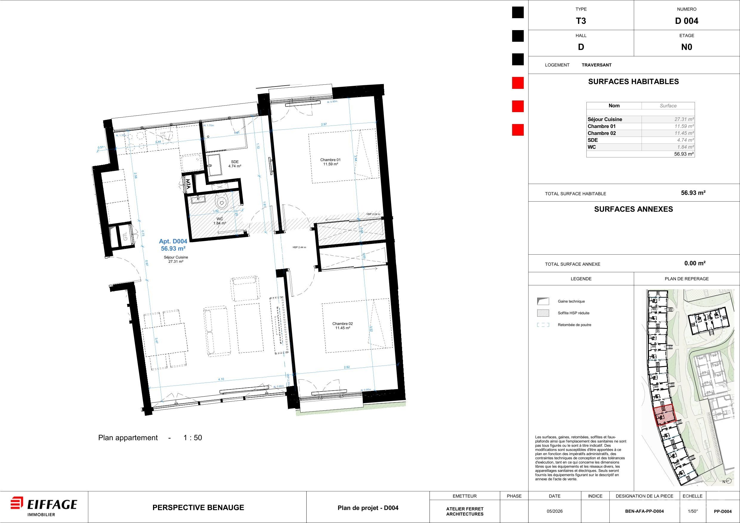 Appartement T3 neuf à Bordeaux