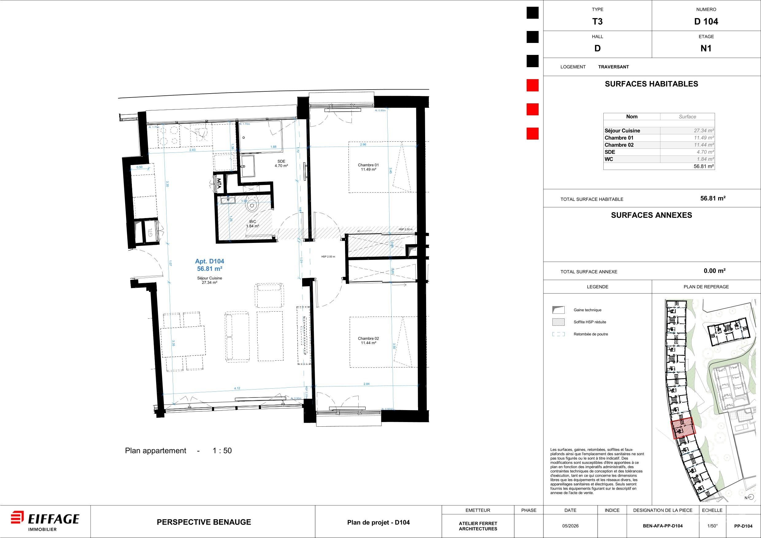 Appartement T3 neuf à Bordeaux