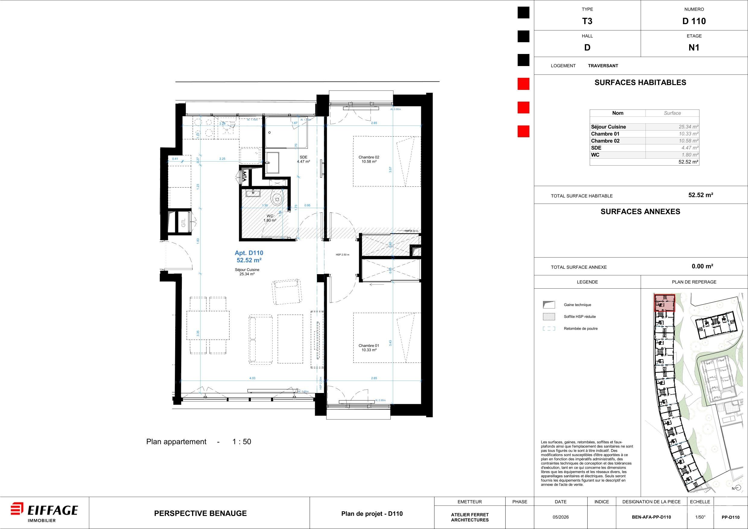 Appartement T3 neuf à Bordeaux