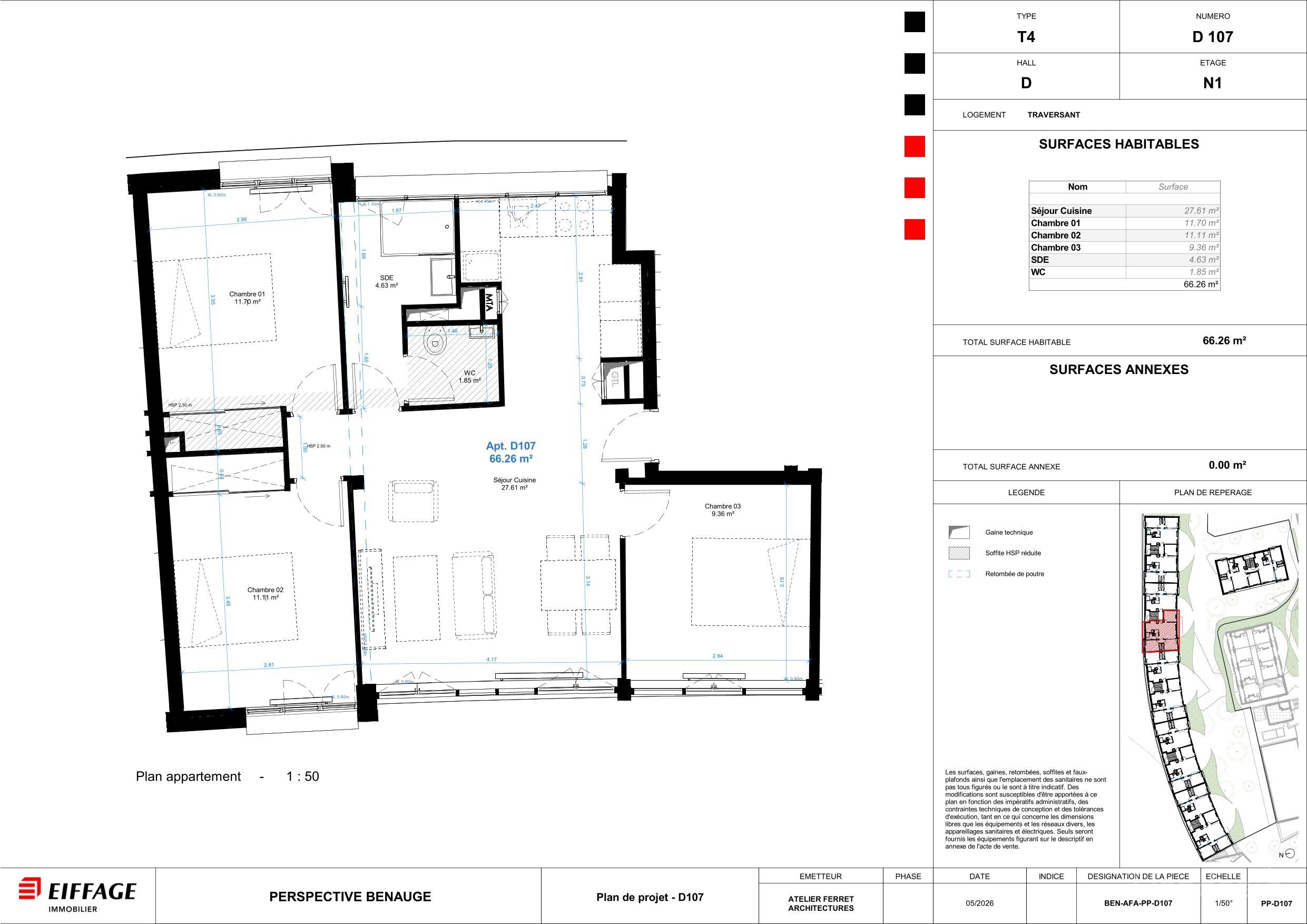 Appartement T3 neuf à Bordeaux