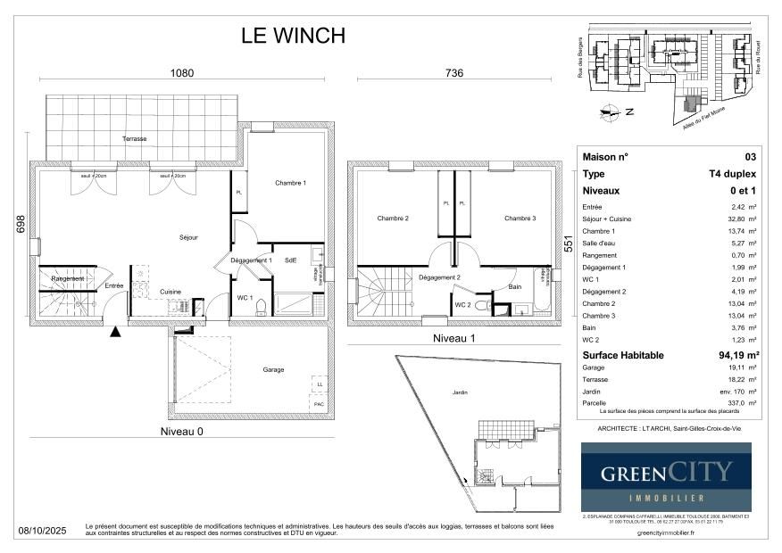 Plan du lot V03
