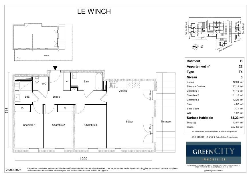 Plan du lot B22