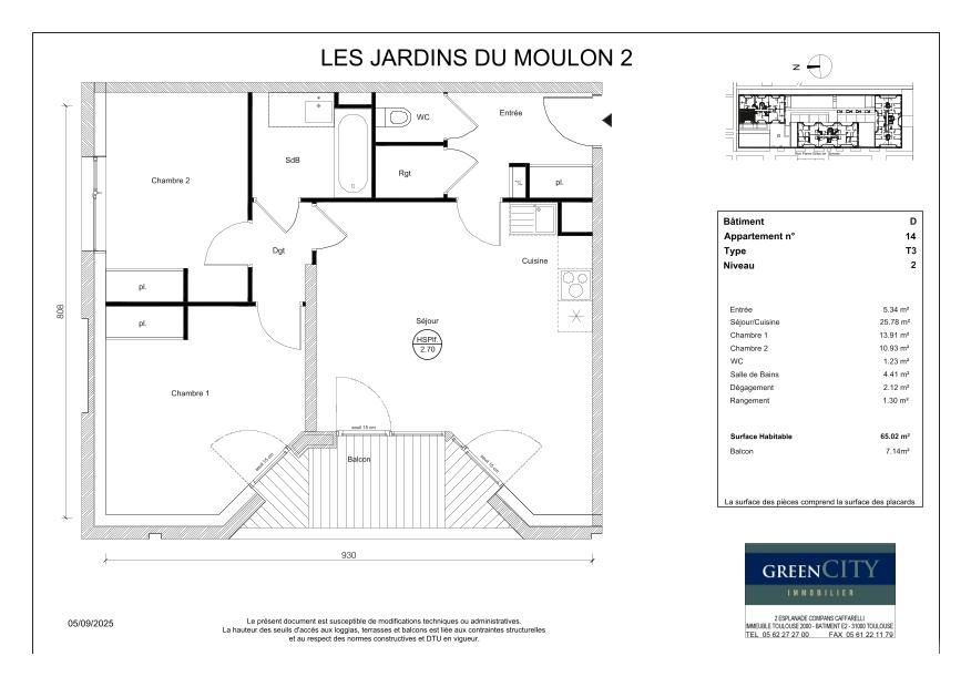 LES JARDINS DU MOULON 2 - T3