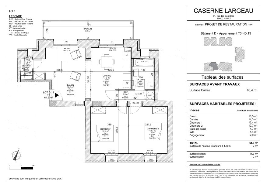 CASERNE LARGEAU - T3