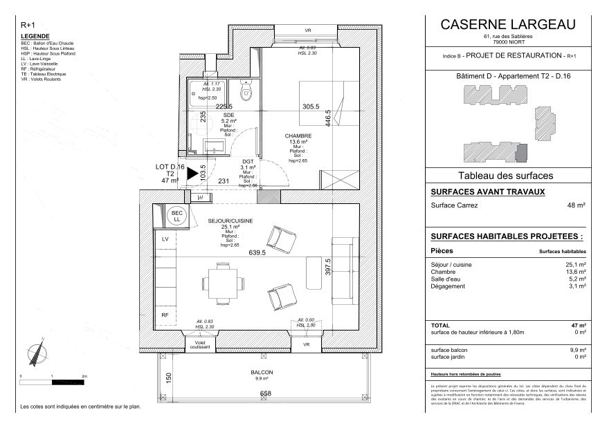 CASERNE LARGEAU - T2