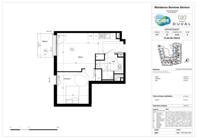 Plan lokalu D105