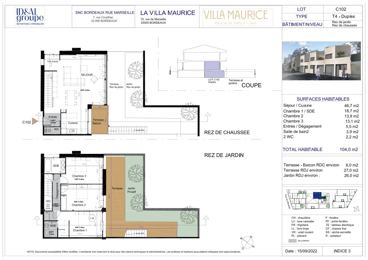 VILLA MAURICE réhabilitation - T4