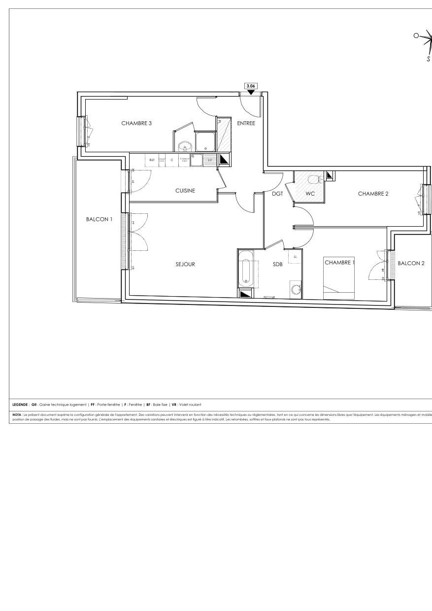 Plan du lot 306