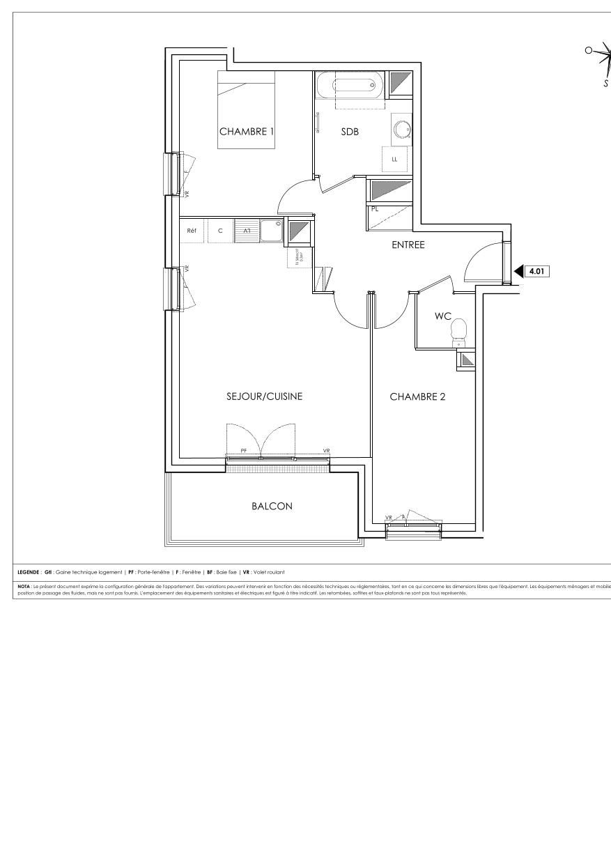 Plan du lot 401