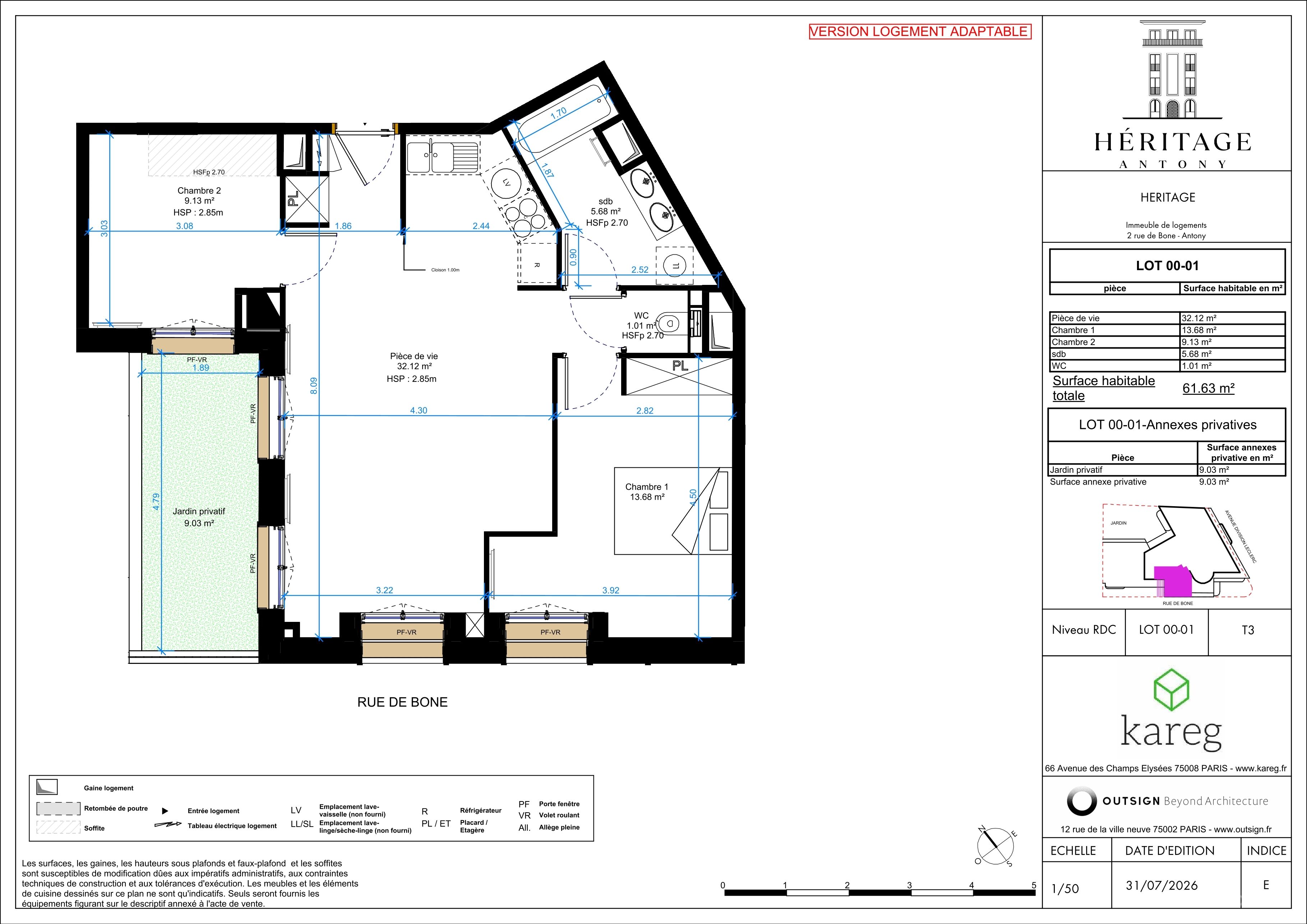 Plan du lot 00-01