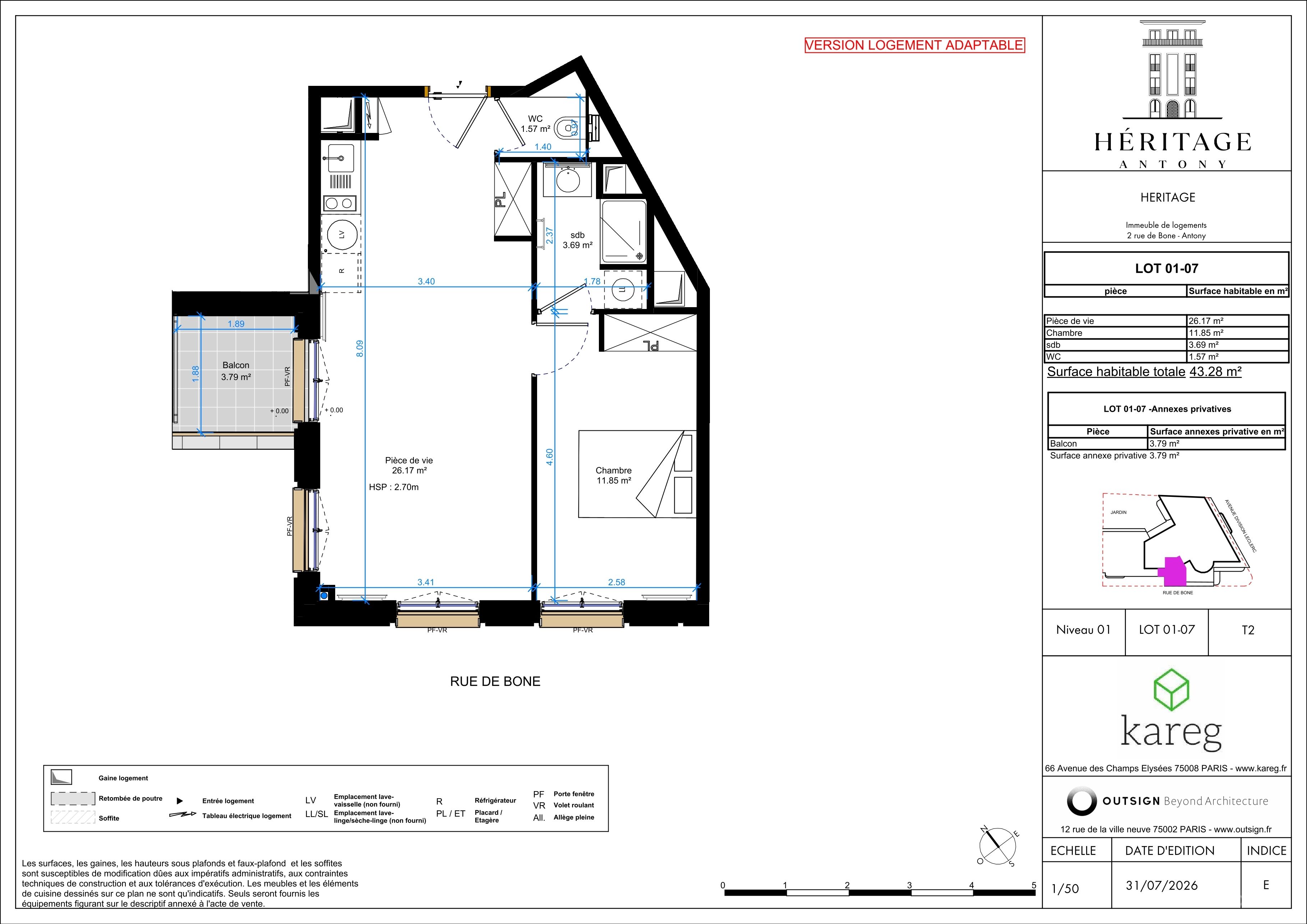 Plan du lot 01-07