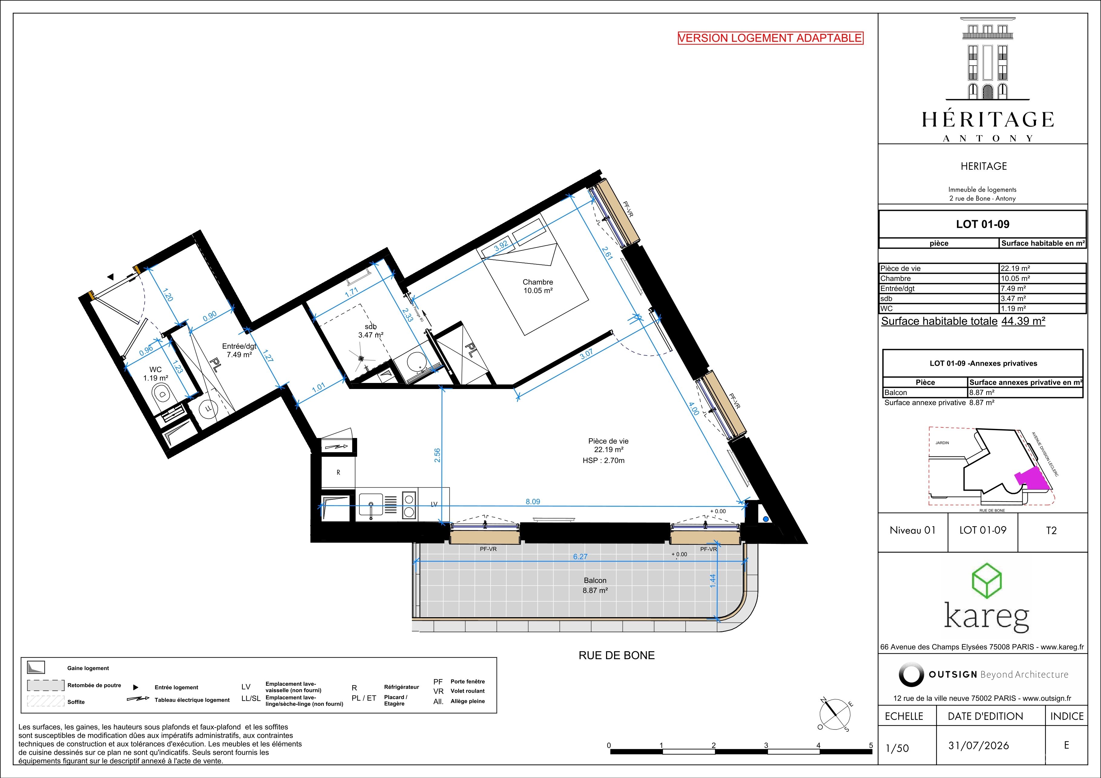Plan du lot 01-09