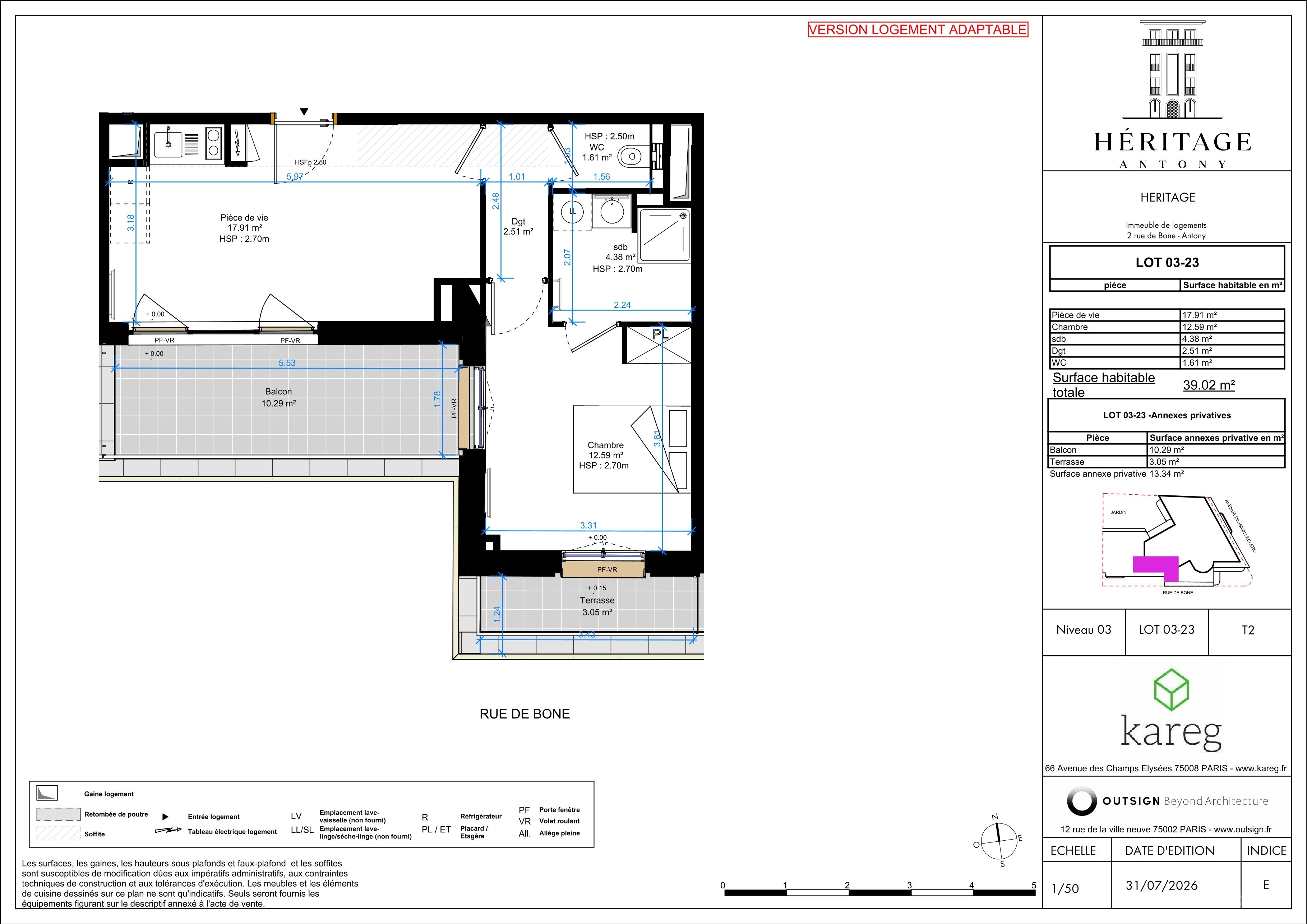 Plan du lot 03-23