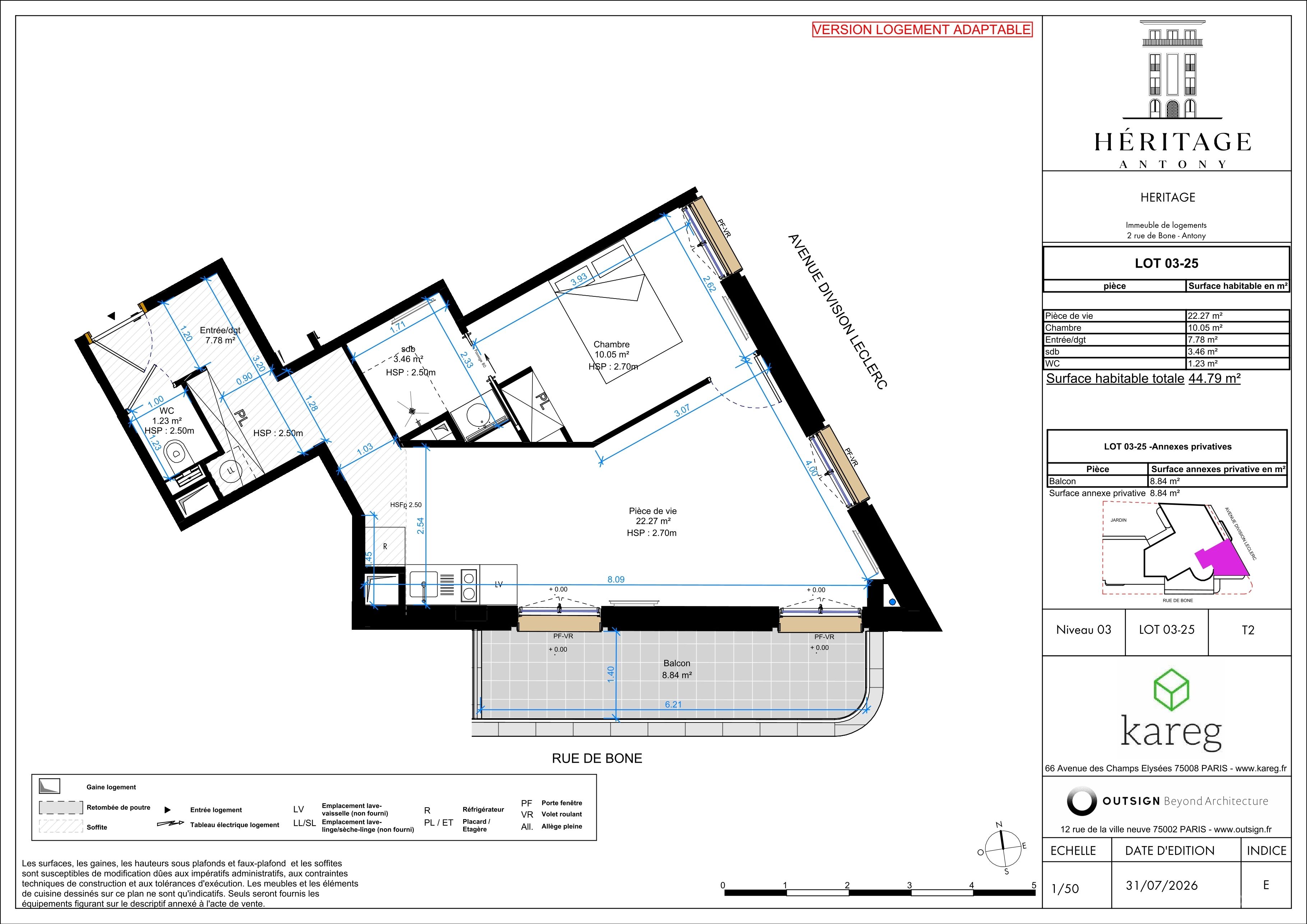 Plan du lot 03-25