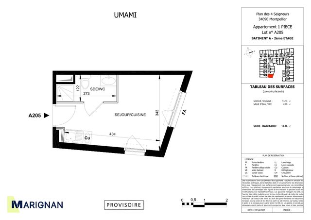 Plan lokalu A205
