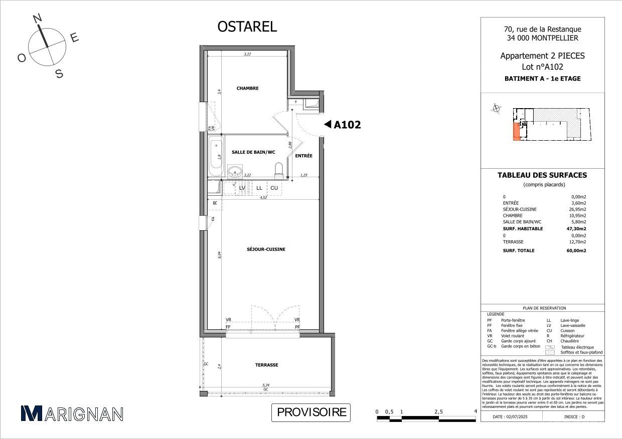 Plan du lot A102