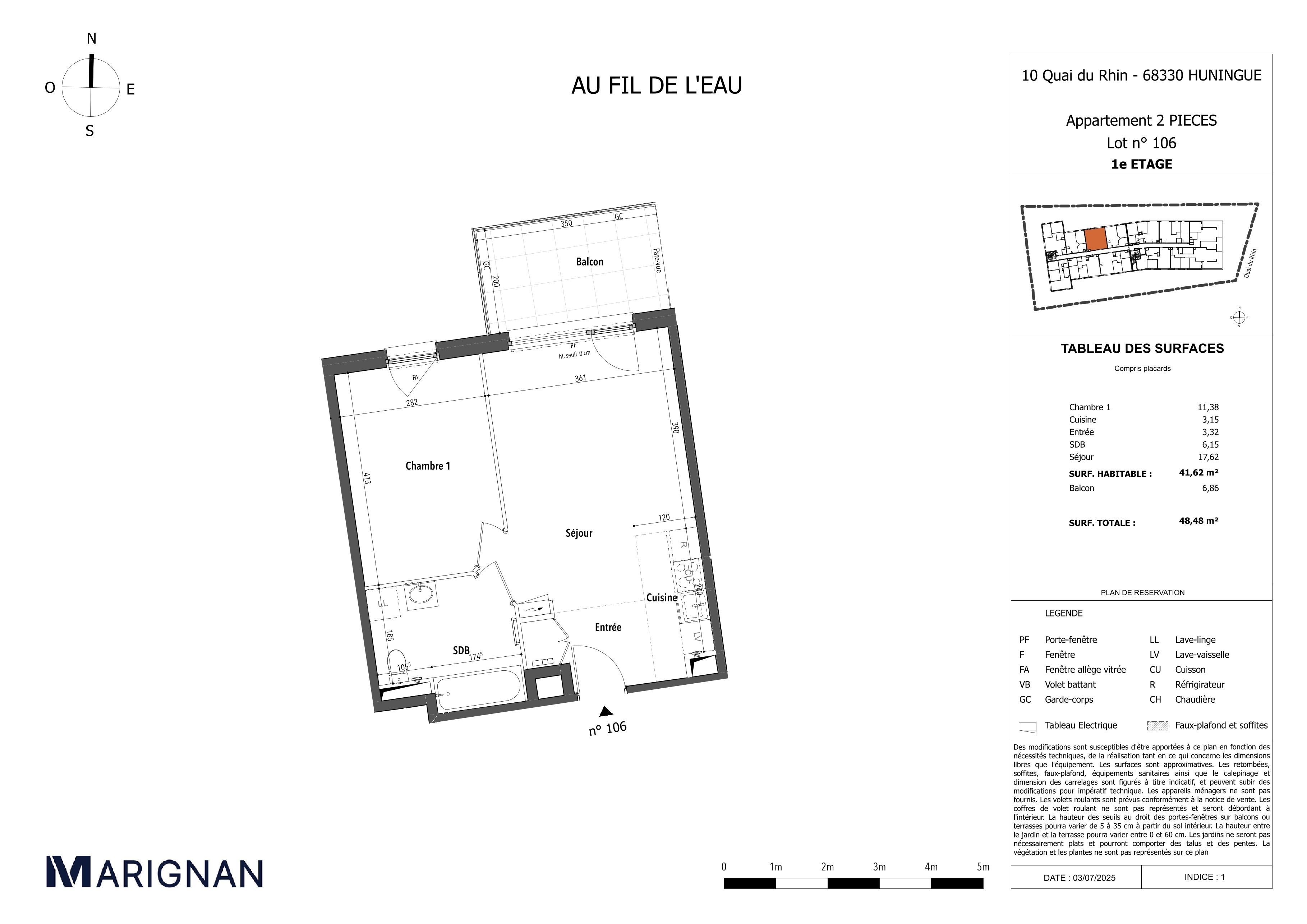 Plan du lot 106